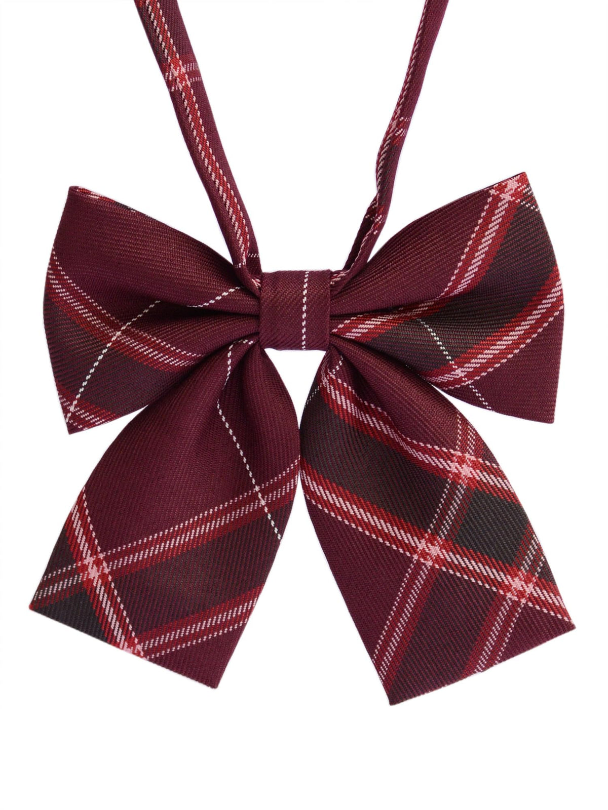 Women's Classic Plaid Bow Tie Adjustable Pre-Tied Bowtie