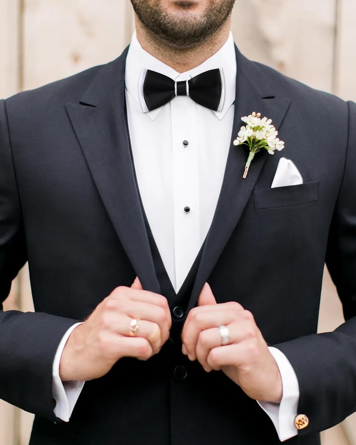 AWAYTR Bow Ties for Men - Pre-Tied Adjustable Tuxedo Style for Wedding