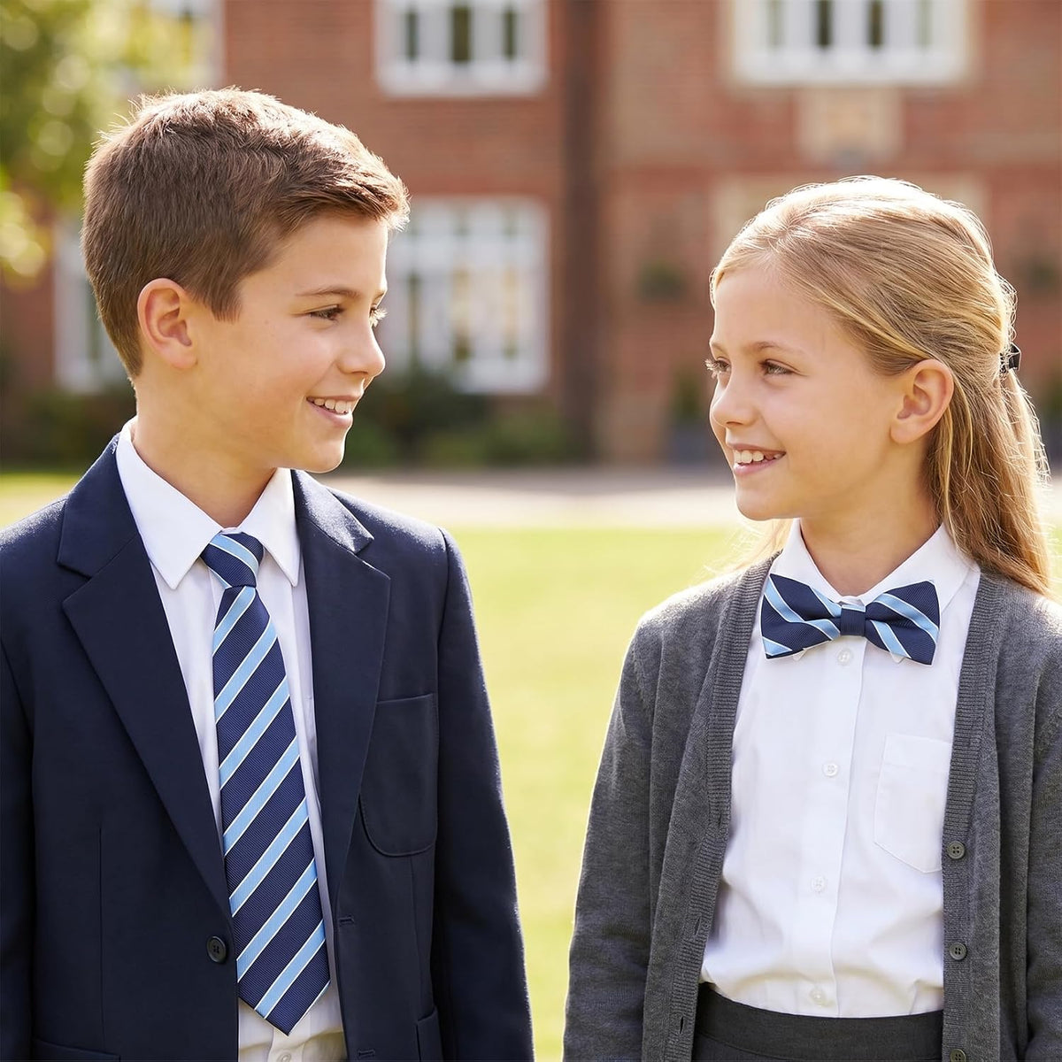 2PCS Necktie & Bow Tie for Boys, Pre-Tied Necktie & Bowtie