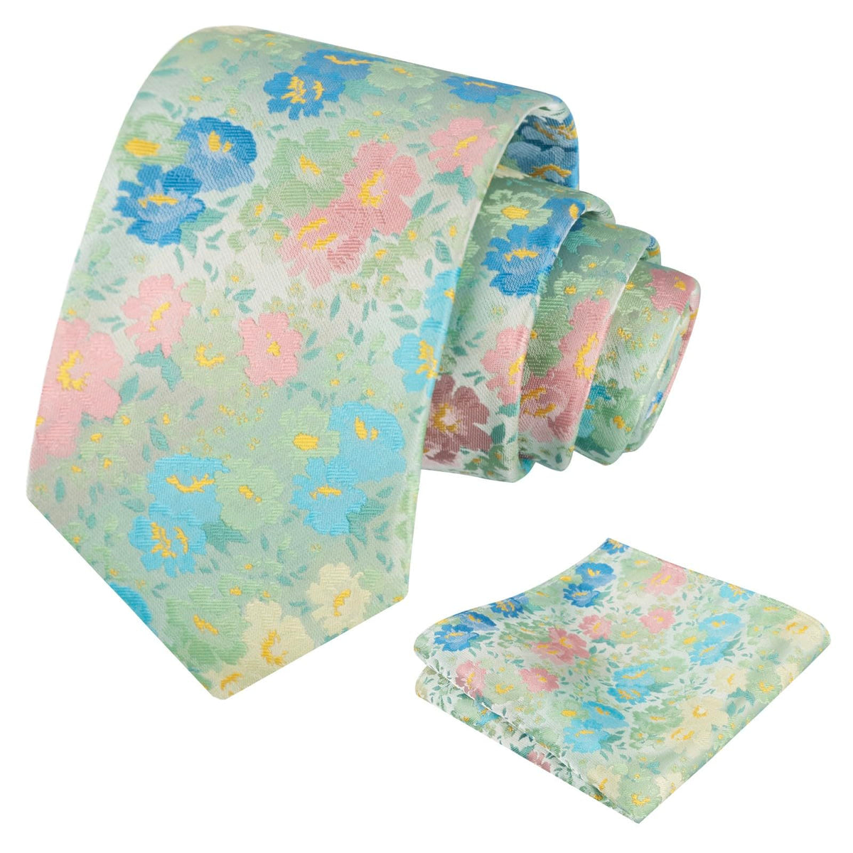 Alizeal Mens 3.15'' Colorful Flower Necktie Set