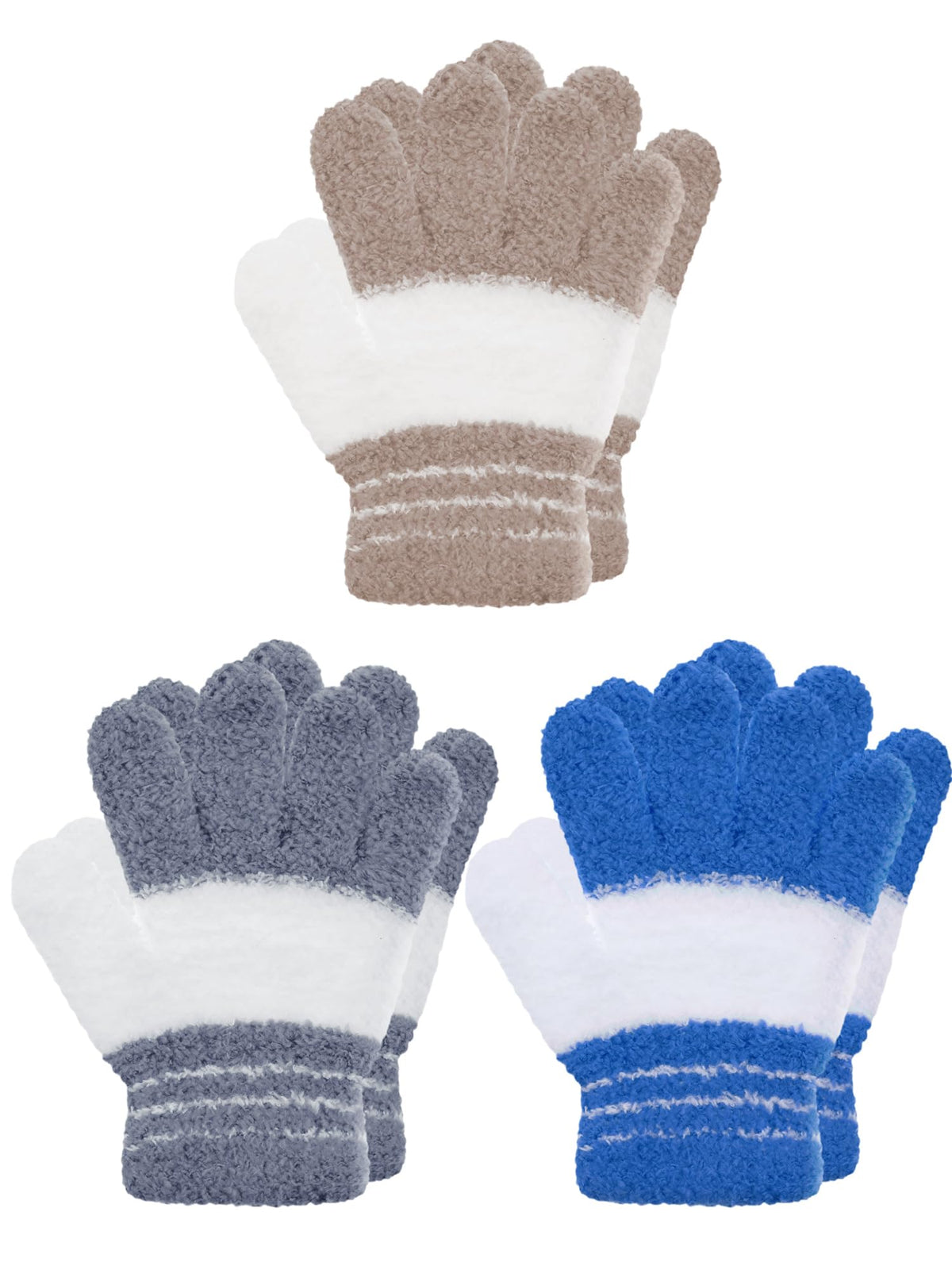 EBOOT 3 Pairs Winter Kids Gloves Warm
