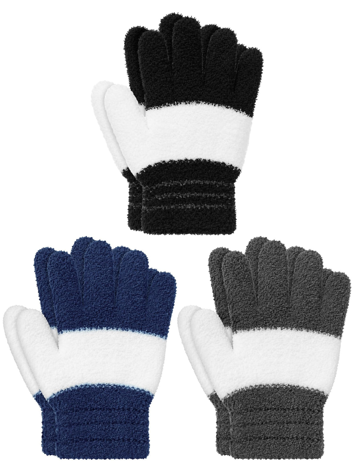 EBOOT 3 Pairs Winter Kids Gloves Warm