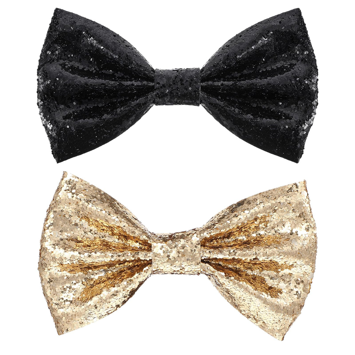 Ymapinc Sequin Bow Tie Sparkly Adjustable Glitter Necktie for Men Shiny Pre Tied Neck Ties for Banquet Carnival Costume Party
