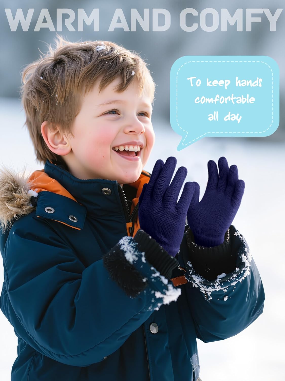Cooraby 16 Pairs Winter Kids Gloves Warm Toddler Gloves for Boys Girls