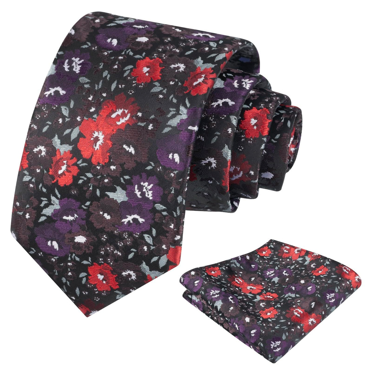 Alizeal Mens 3.15'' Colorful Flower Necktie Set