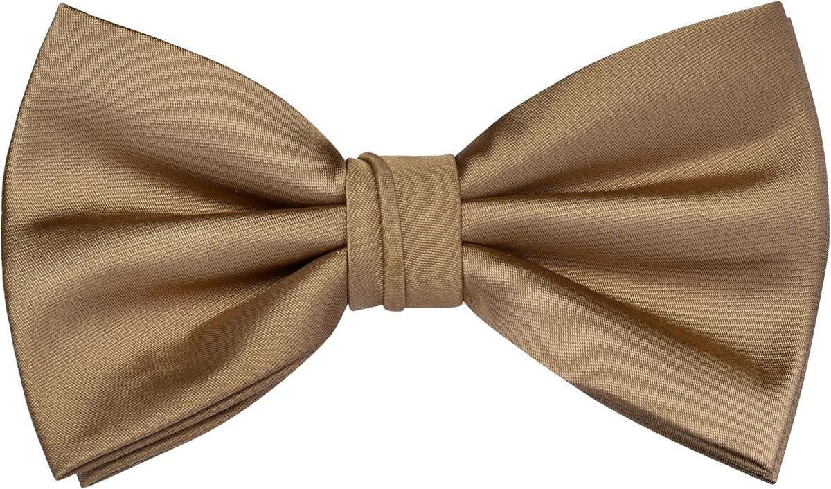 Branduce Mens Solid Color Adjustable Pre-tied Bow Tie for Men Party Wedding