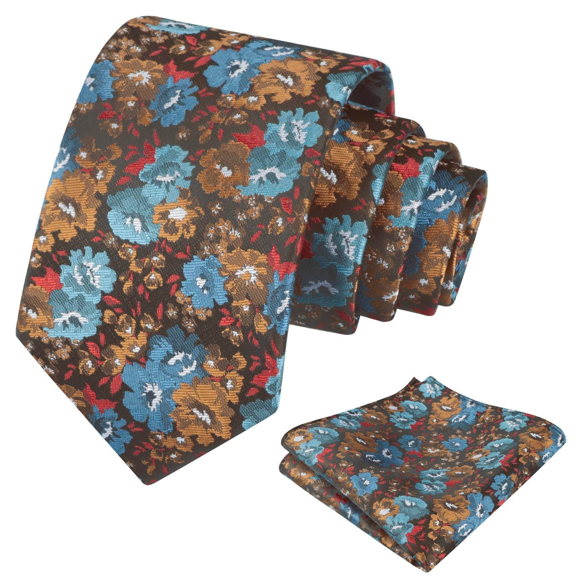 Alizeal Mens 3.15'' Colorful Flower Necktie Set