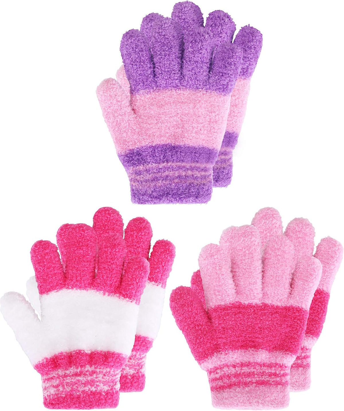 EBOOT 3 Pairs Winter Kids Gloves Warm