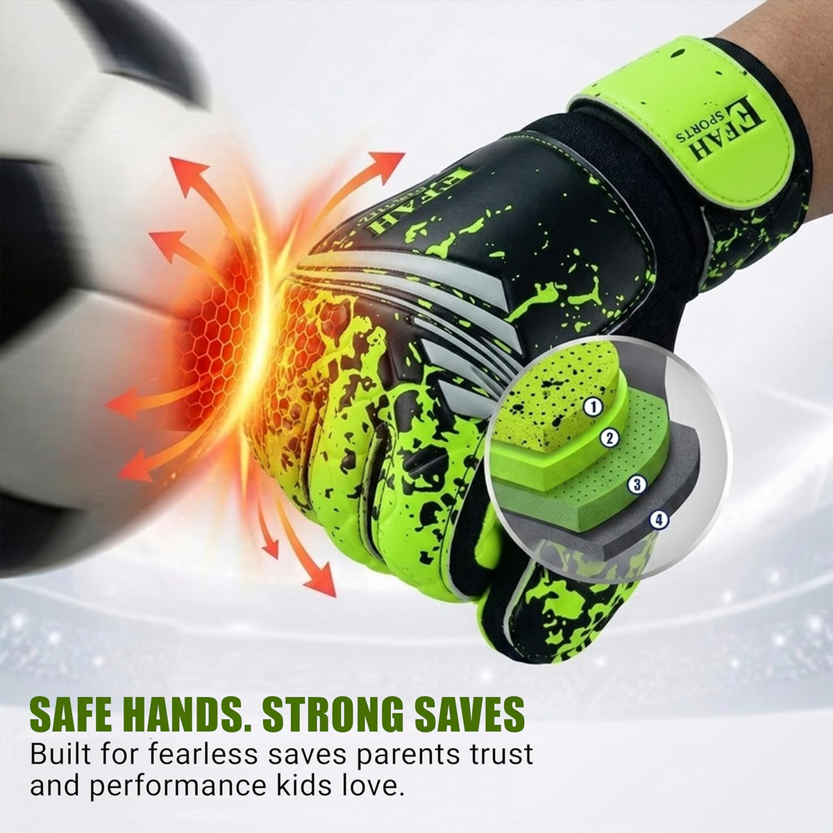 Soccer Goalie Goalkeeper Gloves for Kids Boys Children Youth
