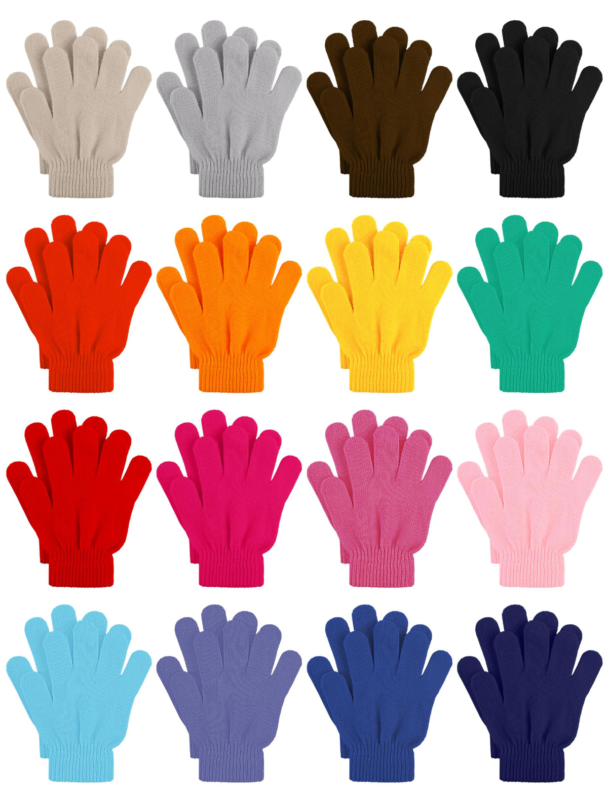 Cooraby 16 Pairs Winter Kids Gloves Warm Toddler Gloves for Boys Girls