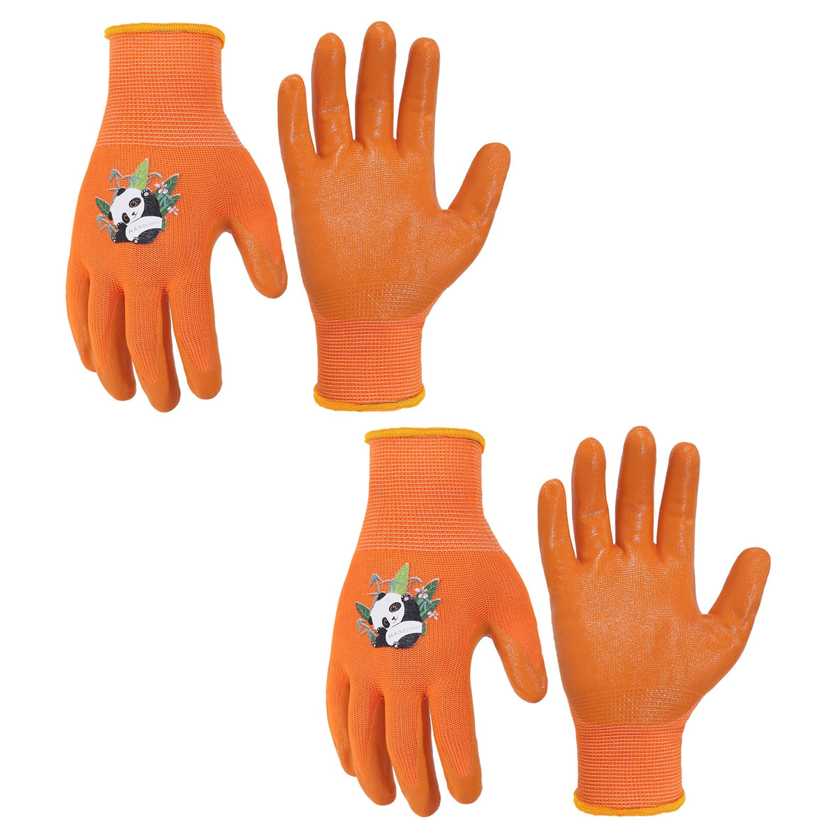 HANDLANDY 2 Pairs Kids Gardening Gloves, Grippy Kids Work Gloves, M