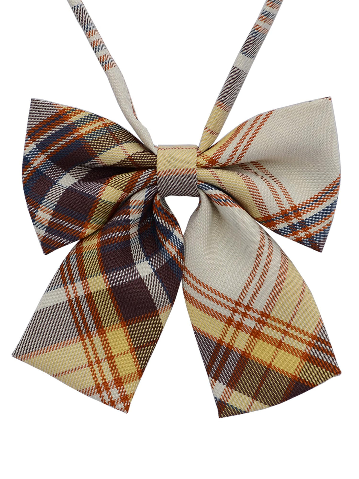 Women's Classic Plaid Bow Tie Adjustable Pre-Tied Bowtie