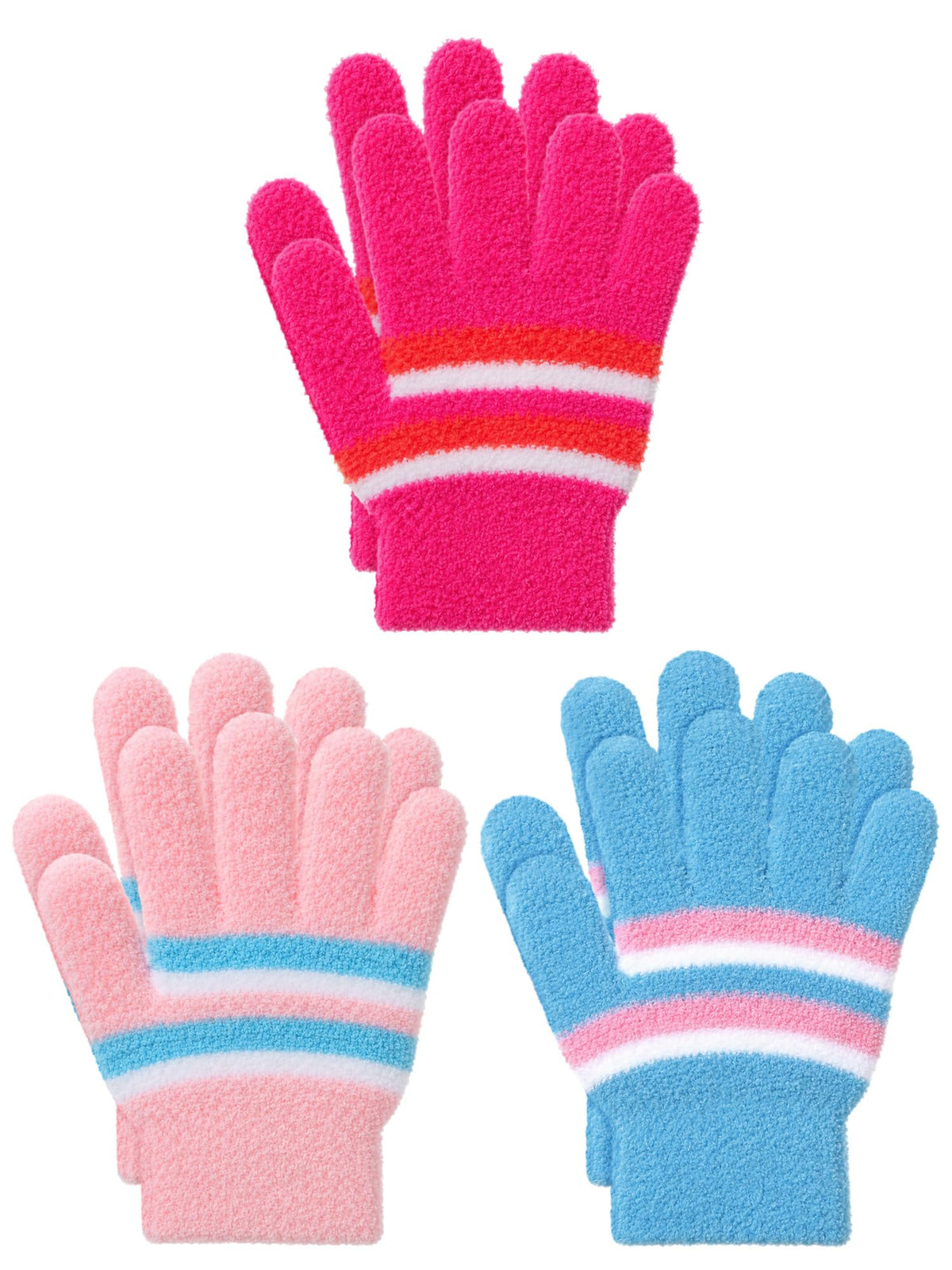 EBOOT 3 Pairs Winter Kids Gloves Warm