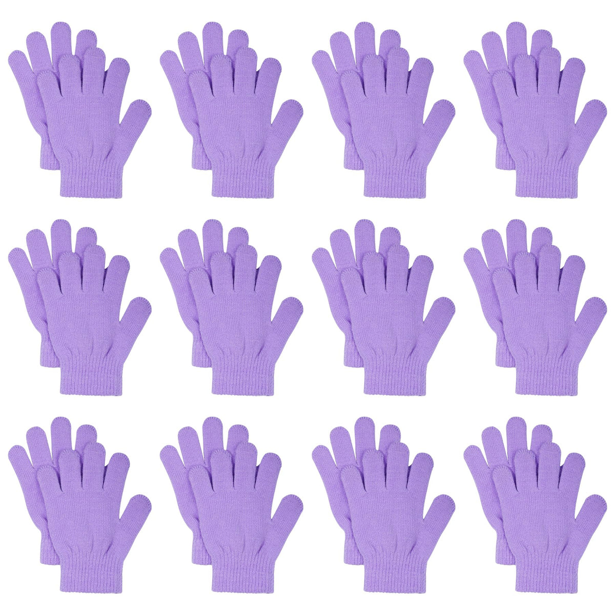 jiebor 12 Pairs Kids Warm Winter Knit Gloves for Boys Girls Children