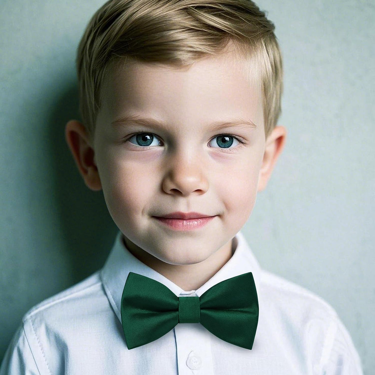 GUSLESON Solid Bow Ties for Boys Pre-Tied Baby Kids Bow Tie Adjustable Toddler Bowties for Wedding Party