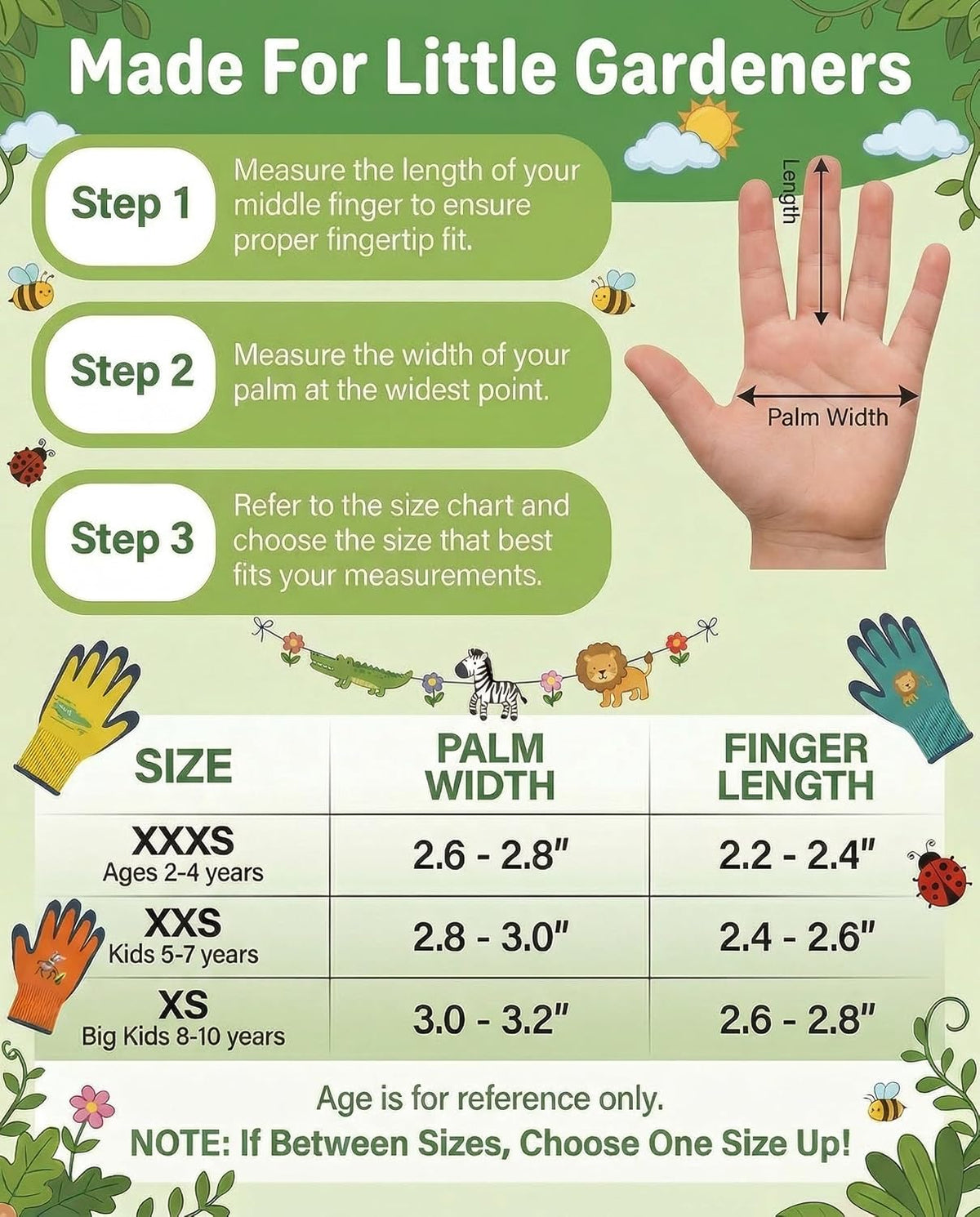 Kids Gardening Gloves, Skin-Friendly Rubber Coated Childrens Garden Gloves, Toddler Work Gloves Boys Girls