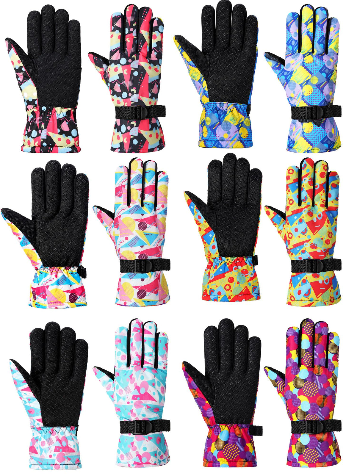 Bencailor 6 Pairs Kids Winter Snow Gloves