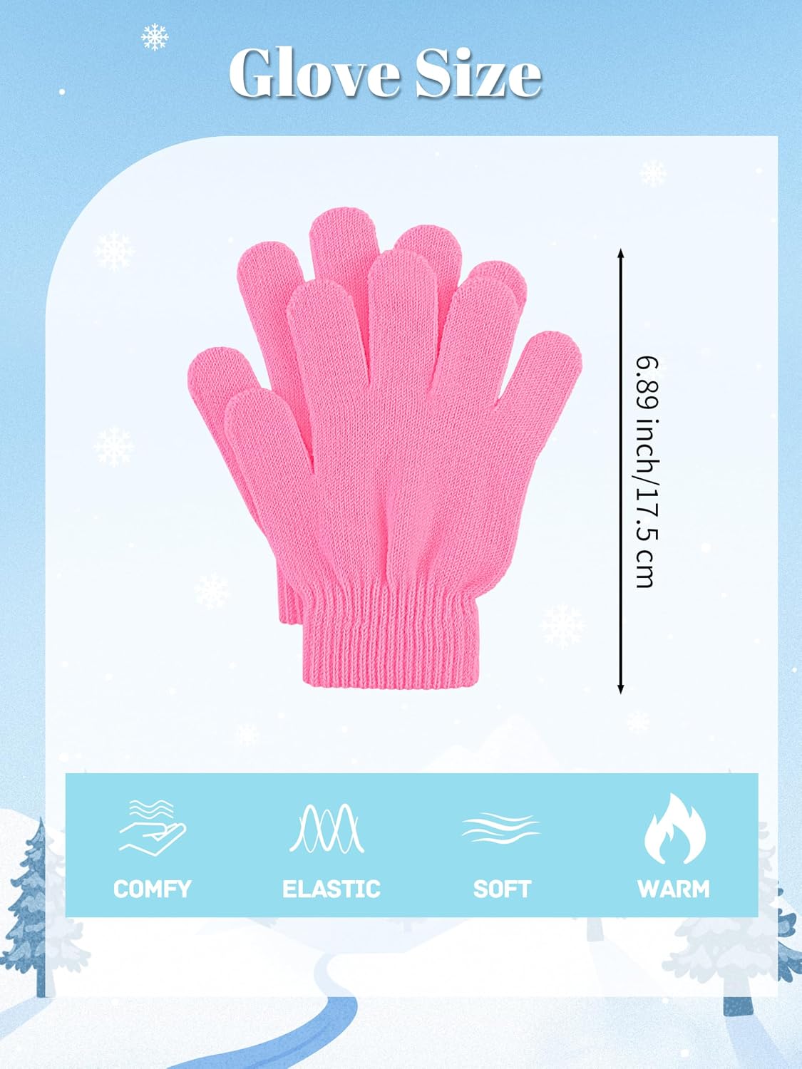 Cooraby 16 Pairs Winter Kids Gloves Warm Toddler Gloves for Boys Girls
