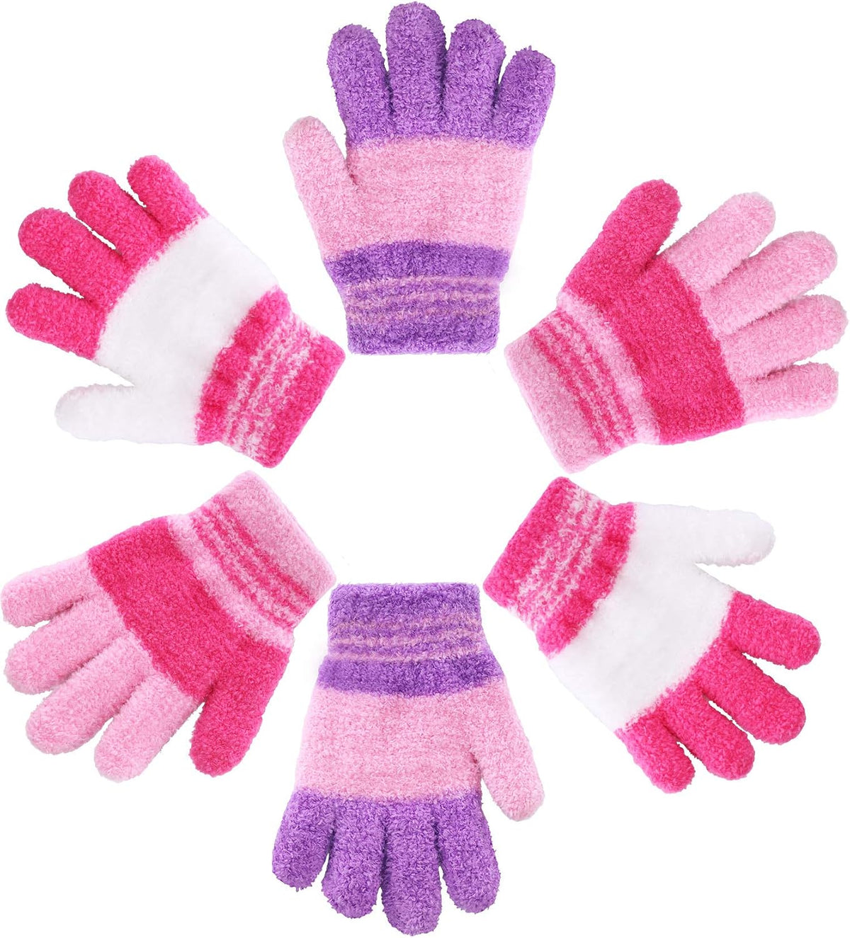 EBOOT 3 Pairs Winter Kids Gloves Warm