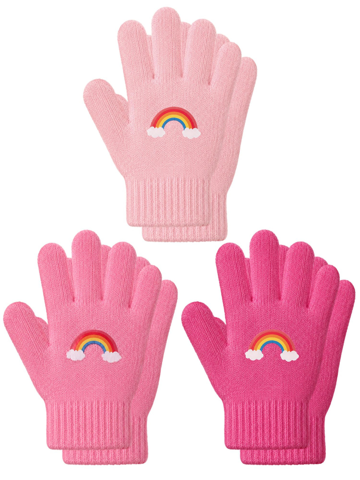 EBOOT 3 Pairs Winter Kids Gloves Warm
