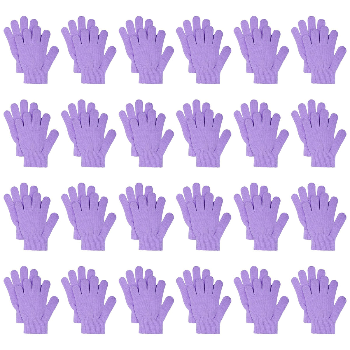 jiebor 24 Pairs Kids Warm Winter Knit Gloves for Boys Girls Children