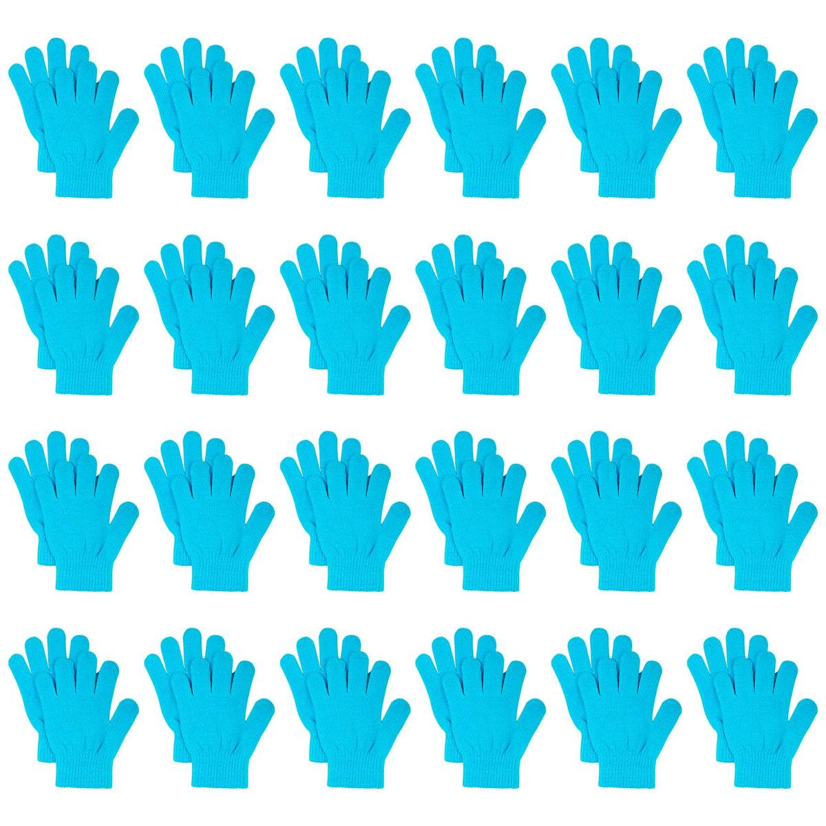 jiebor 24 Pairs Kids Warm Winter Knit Gloves for Boys Girls Children