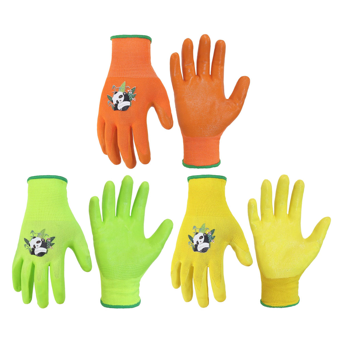 HANDLANDY 2 Pairs Kids Gardening Gloves, Grippy Kids Work Gloves, M