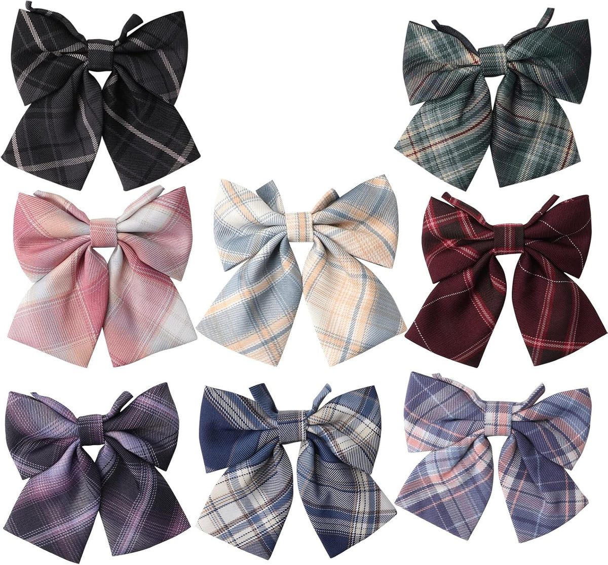 Uniform Adjustable Pre-Tied Zipper Ties For kids boys girls 8 pcs Gowns Neck Neckties School Men's Pretied Ties Set