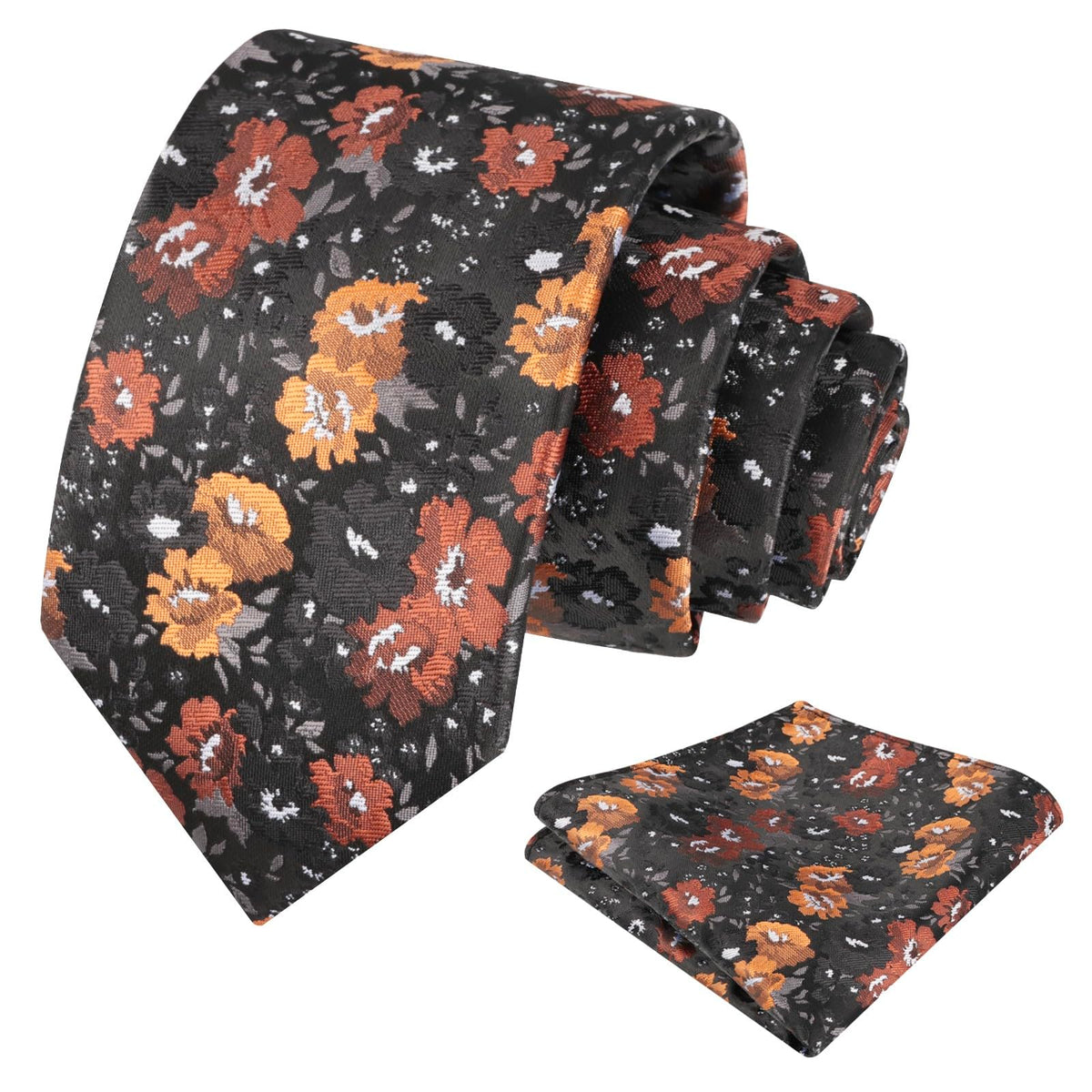 Alizeal Mens 3.15'' Colorful Flower Necktie Set