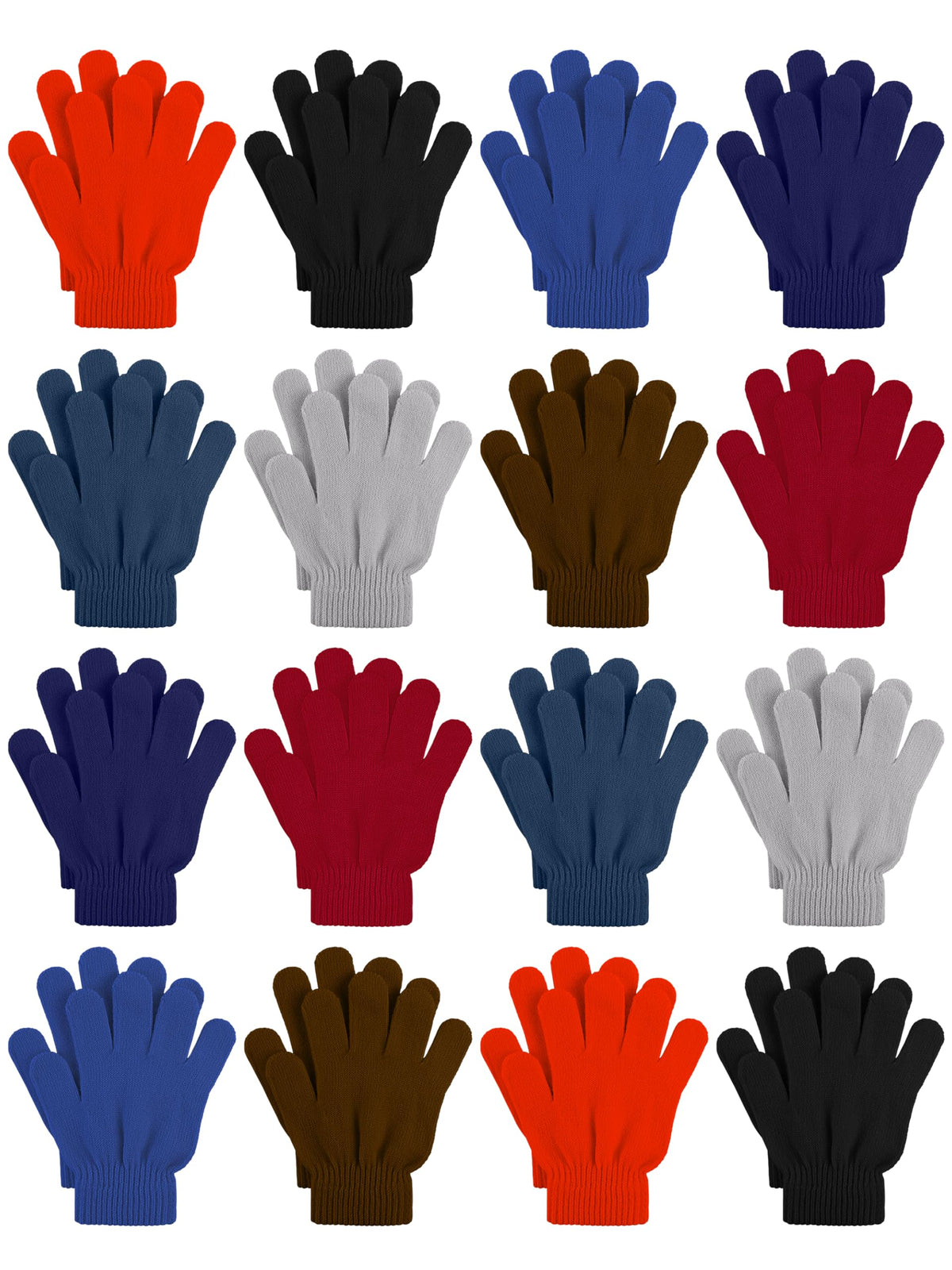 Cooraby 16 Pairs Winter Kids Gloves Warm Toddler Gloves for Boys Girls