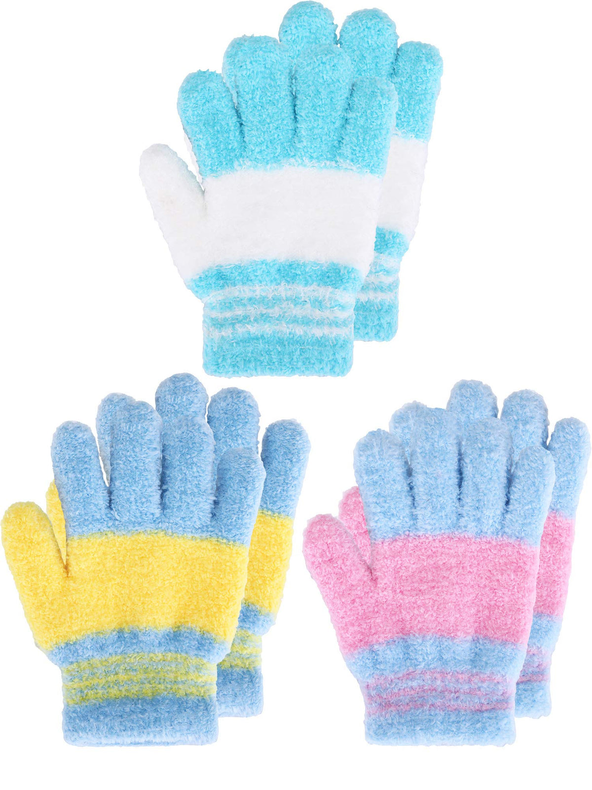 EBOOT 3 Pairs Winter Kids Gloves Warm