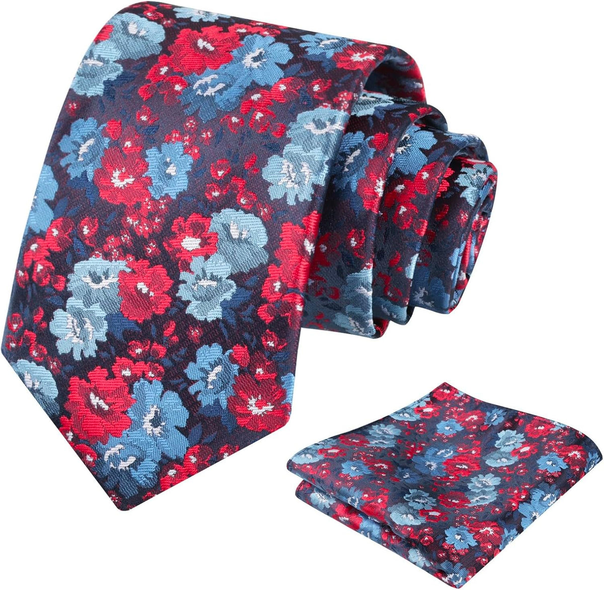 Alizeal Mens 3.15'' Colorful Flower Necktie Set