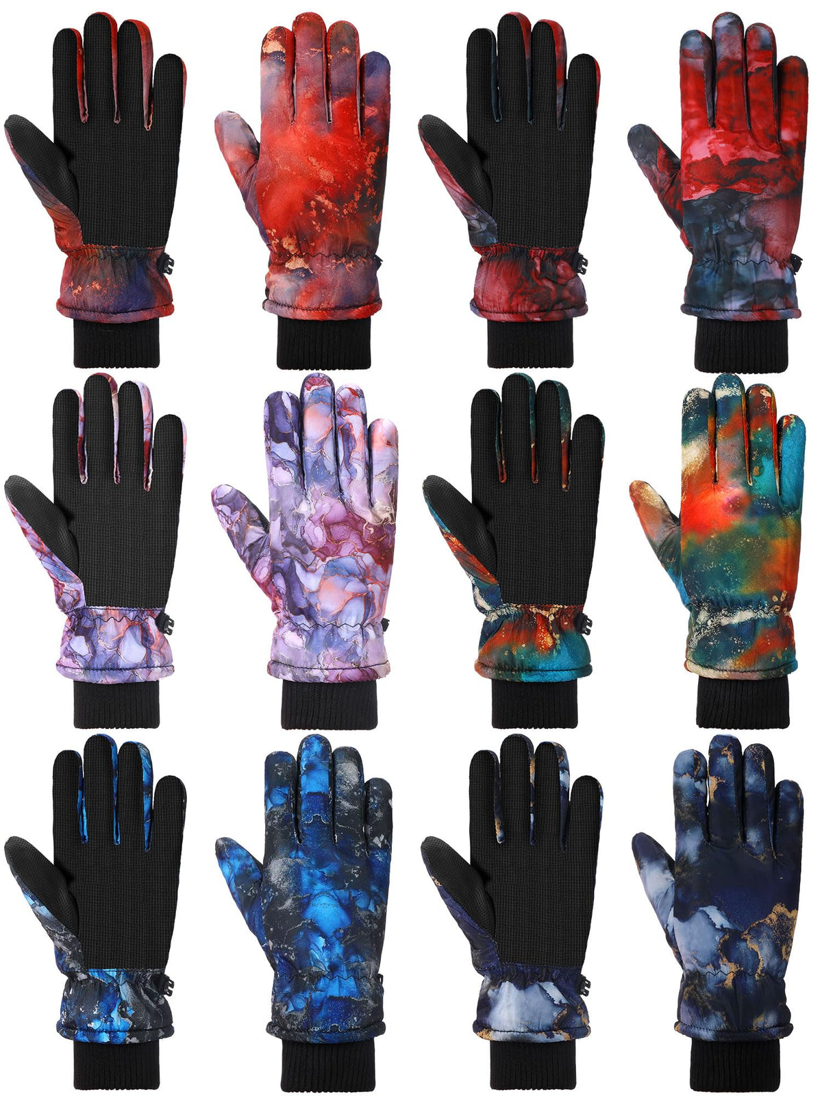 Bencailor 6 Pairs Kids Winter Snow Gloves