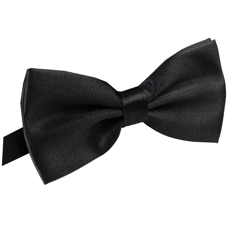 AWAYTR Men's Pre-Tied Synthetic Polyester Bow Tie - Classic Style Adds Polished Poise, 2.4 In Satin Silk Look, Adjustable for Wedding Party Fancy Occasions