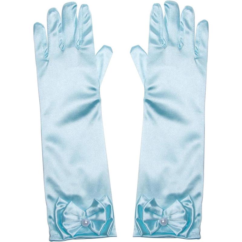 P-HBL03 Little Girls Princess Gloves(Solid Color Long Elbow Length) For Birthday,Wedding,Holiday,Costume Party