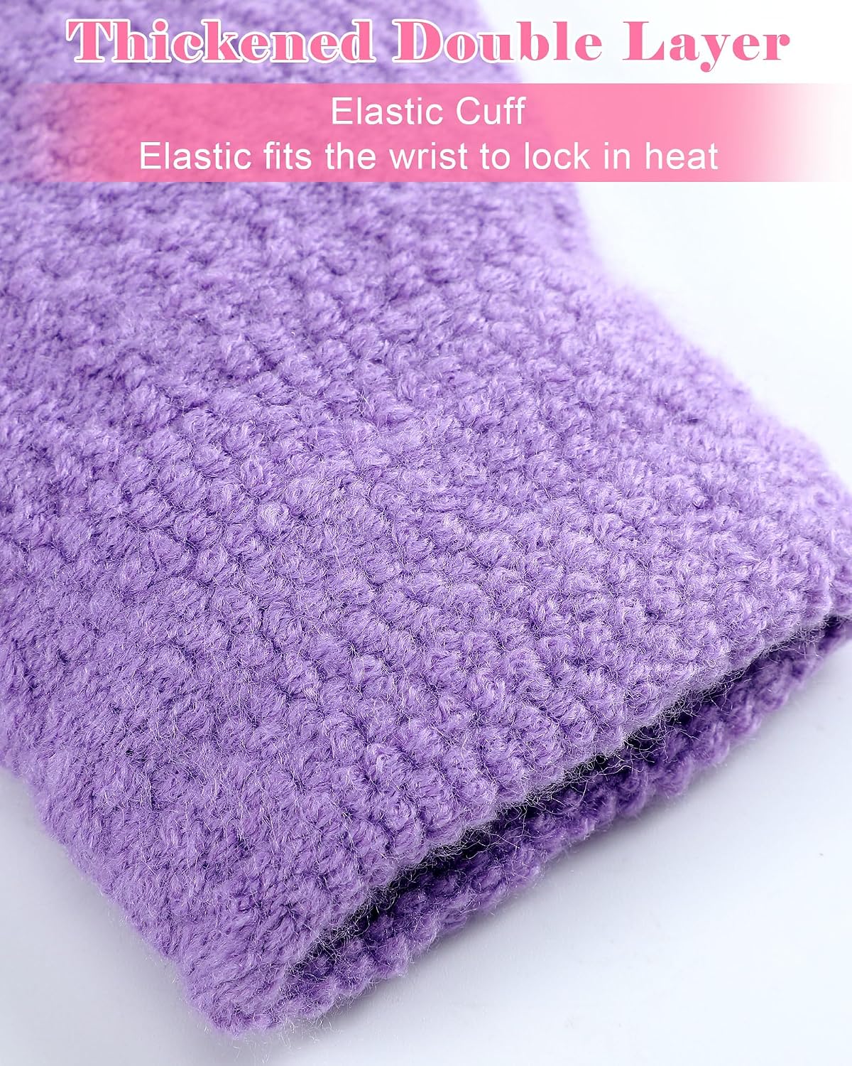 Chuarry 2 Pairs Kids Fleece Lined Gloves