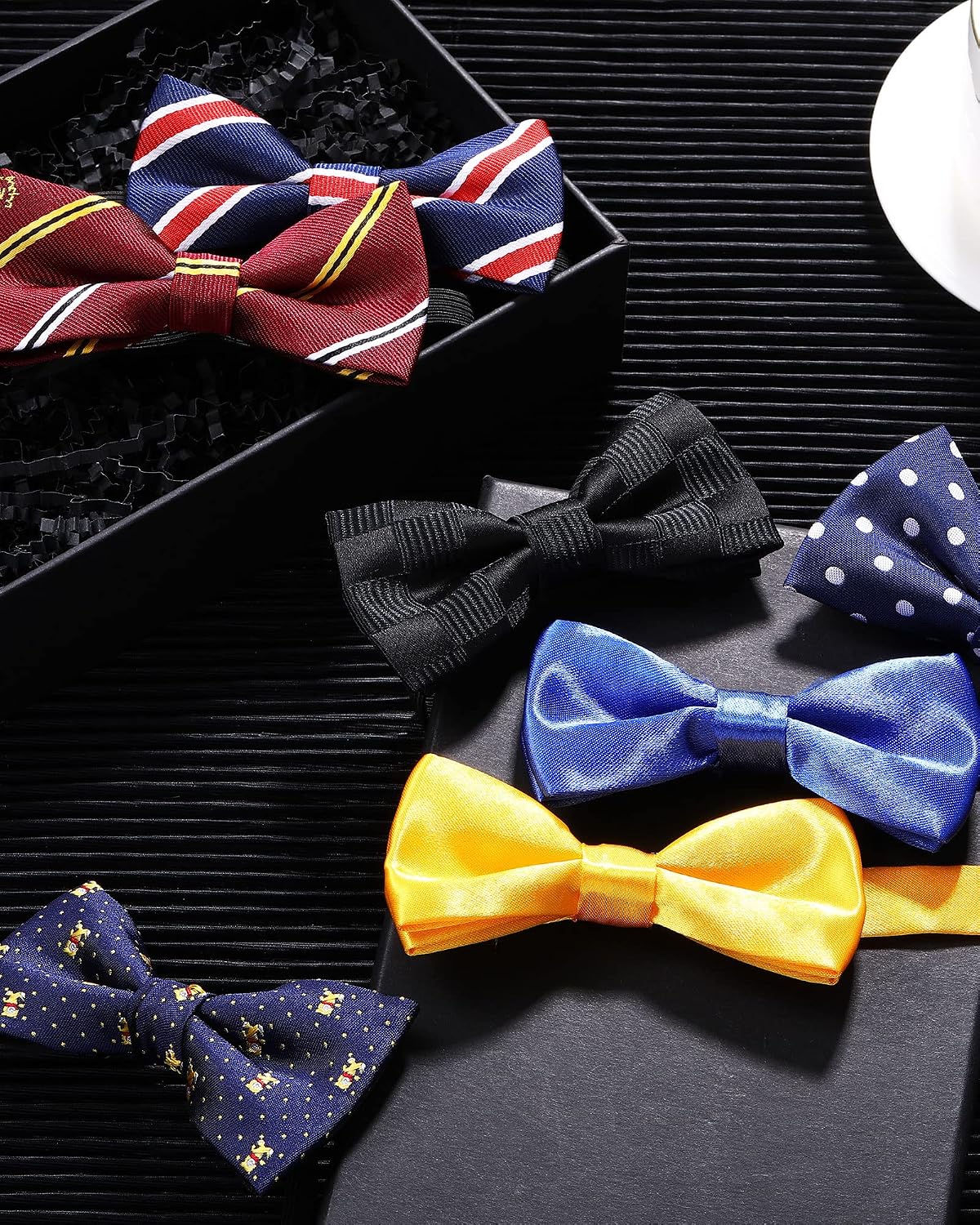 20 Pcs Kids Tie Bulk, Pre-tied Bow Tie for Boys, Classic Style