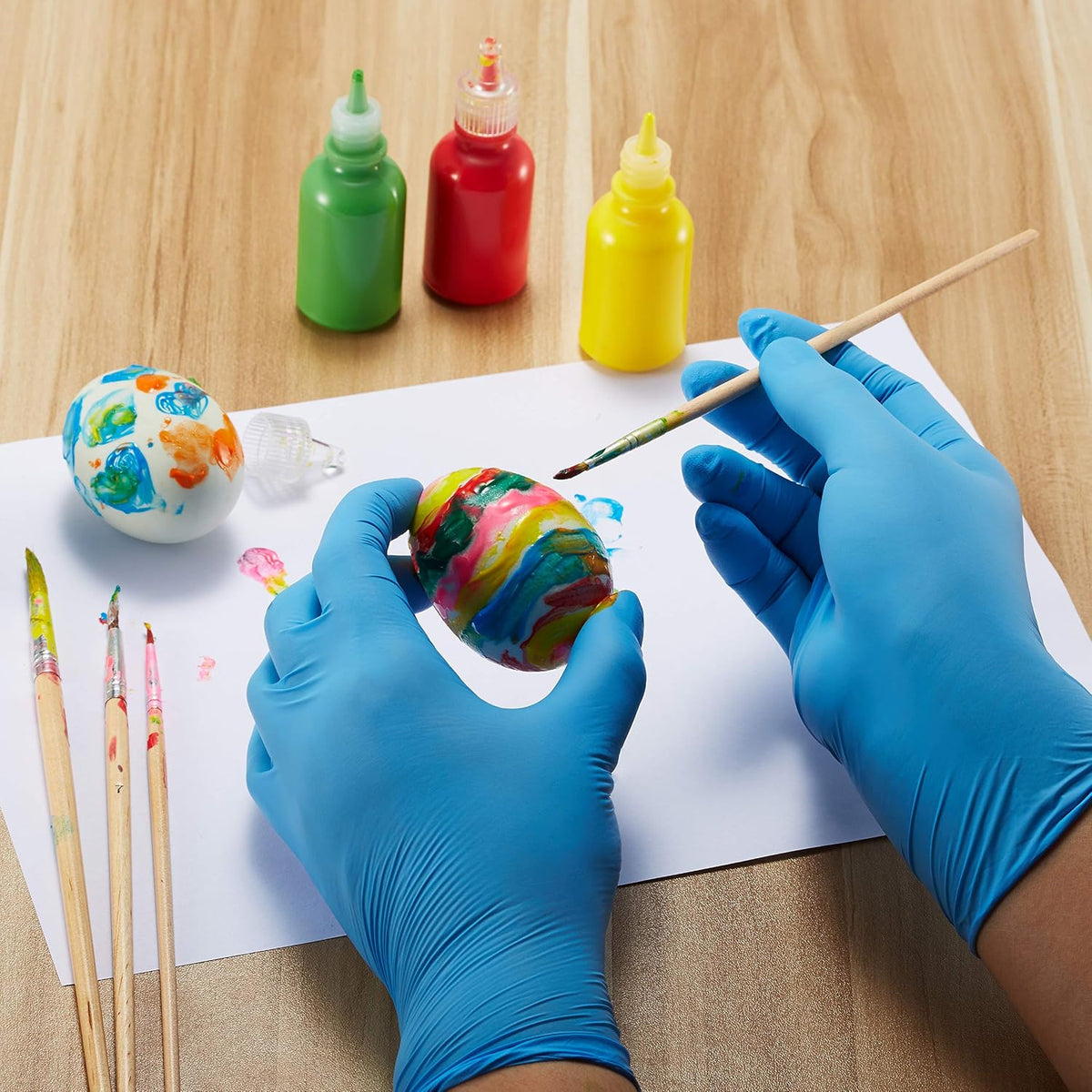 Kids Disposable Nitrile Gloves, Latex Free Glove for Children, Powder Free- for Crafting, Painting, Cooking, Cleaning-100 PCS