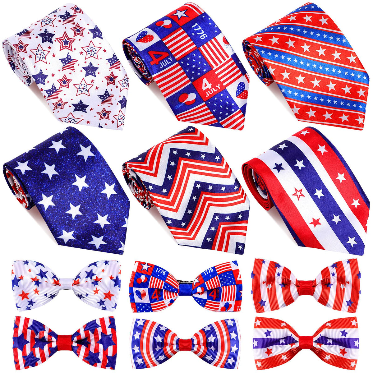 SATINIOR Halloween Ties for Men Necktie Clip-on Bow Tie