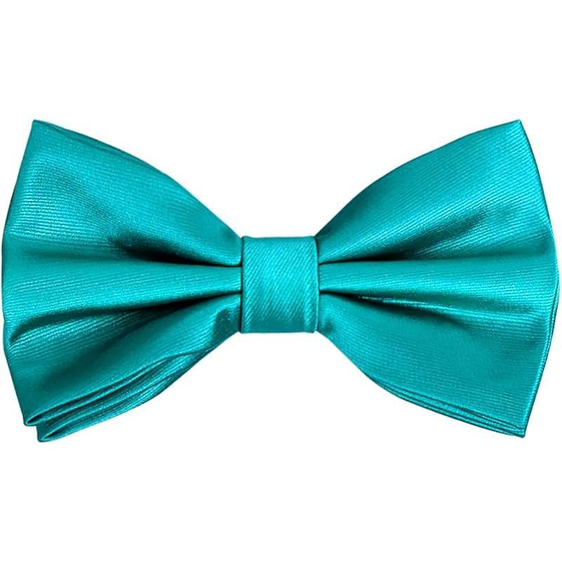 Men's Pre-tied Adjustable Bow Tie - Solid Bow Design, Bowknot, Approx 4.7", Classic Cut, Polyester Silk, Formal Tuxedo Accessory