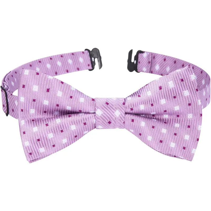 Toddler Boys Bow Tie Pre Tied Adjustable Clip-On Paisley, Blue Fun Patterned Bowties for Kids Wedding & Party