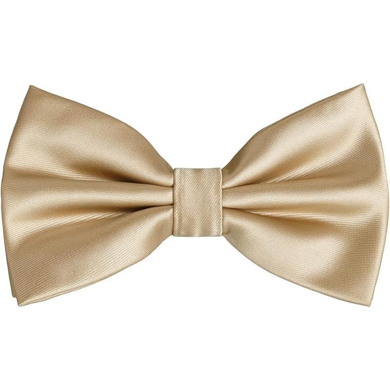 Men's Pre-tied Adjustable Bow Tie - Solid Bow Design, Bowknot, Approx 4.7", Classic Cut, Polyester Silk, Formal Tuxedo Accessory