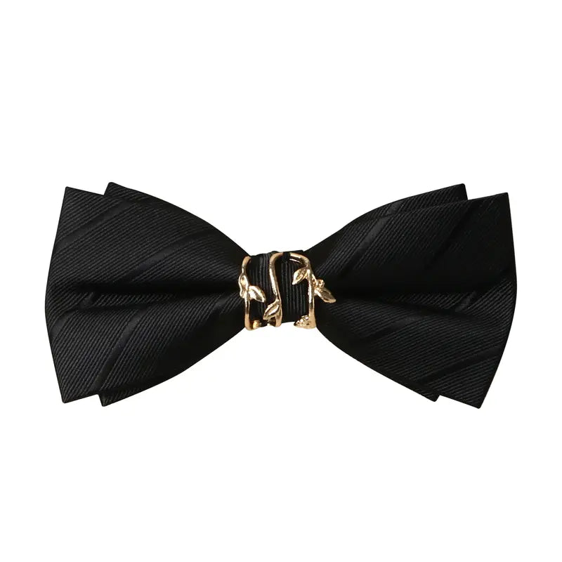 OIDEA Men's Skin-Friendly Satin Bow Ties - Pre-Tied Solid Bowknot, Adjustable Strap, Alloy Vine Buckle, Polyester Fabric, Easy Maintenance for Weddings, Business Events