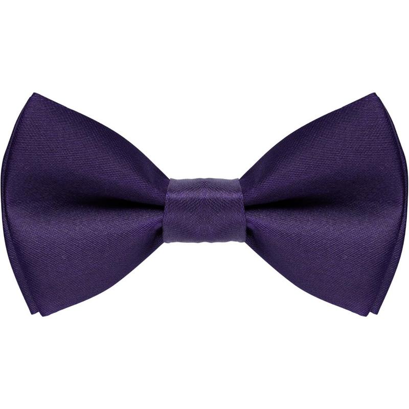Kids' Black Bow Pre-tied Polyester Satin Bowtie - Double-Layer Unisex Neckwear with Adjustable Strap for Boys, Weddings, Christmas, Birthday, Sports, Graphic Casual Daily Use