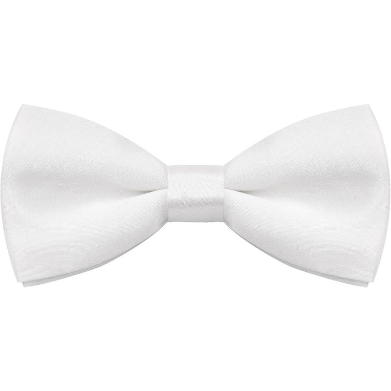 Kids' Black Bow Pre-tied Polyester Satin Bowtie - Double-Layer Unisex Neckwear with Adjustable Strap for Boys, Weddings, Christmas, Birthday, Sports, Graphic Casual Daily Use