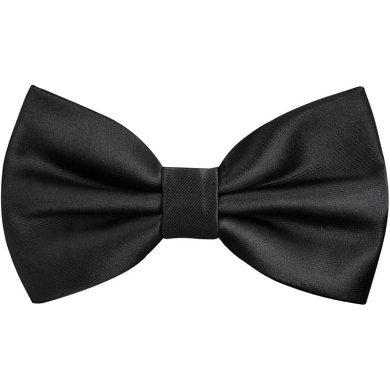 Men's Pre-tied Adjustable Bow Tie - Solid Bow Design, Bowknot, Approx 4.7", Classic Cut, Polyester Silk, Formal Tuxedo Accessory