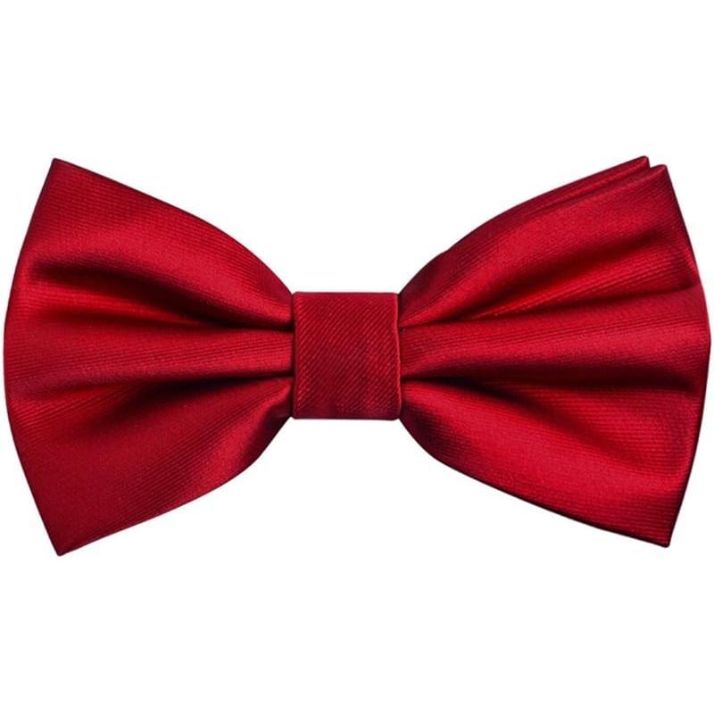 Men's Pre-tied Adjustable Bow Tie - Solid Bow Design, Bowknot, Approx 4.7", Classic Cut, Polyester Silk, Formal Tuxedo Accessory