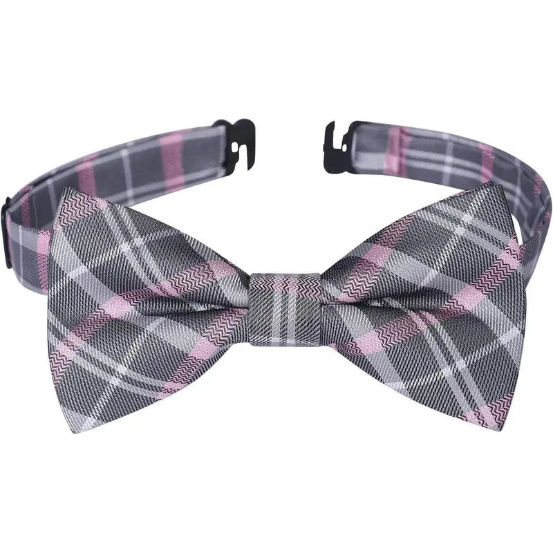 Toddler Boys Bow Tie Pre Tied Adjustable Clip-On Paisley, Blue Fun Patterned Bowties for Kids Wedding & Party