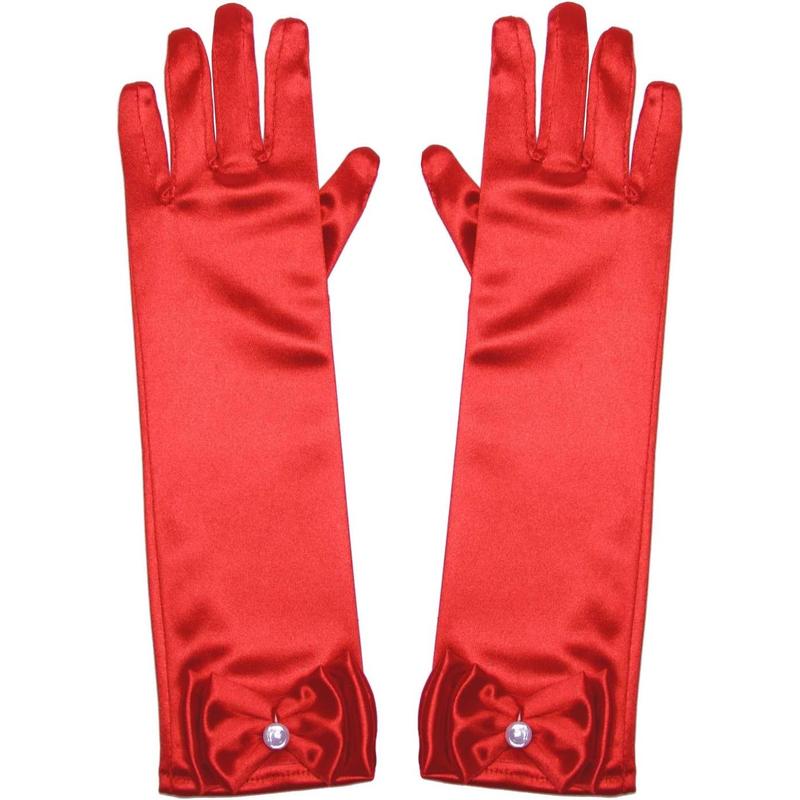 P-HBL03      Little Girls Princess Gloves(Solid Color Long Elbow Length) For Birthday,Wedding,Holiday,Costume Party