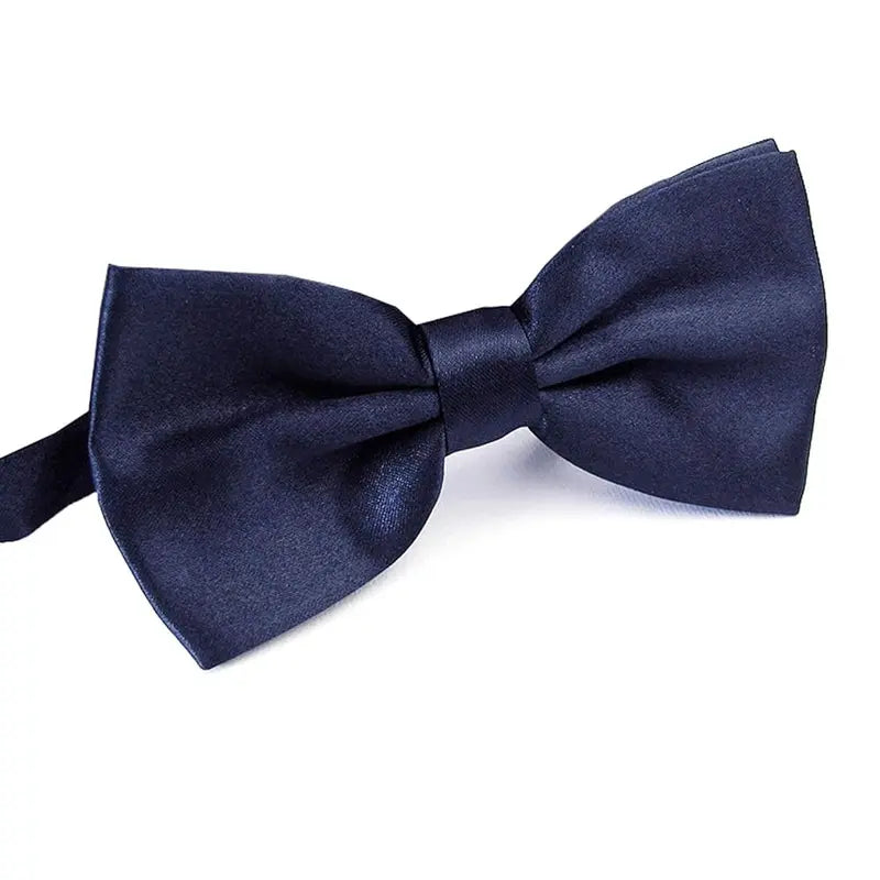 AWAYTR Men's Pre-Tied Synthetic Polyester Bow Tie - Classic Style Adds Polished Poise, 2.4 In Satin Silk Look, Adjustable for Wedding Party Fancy Occasions